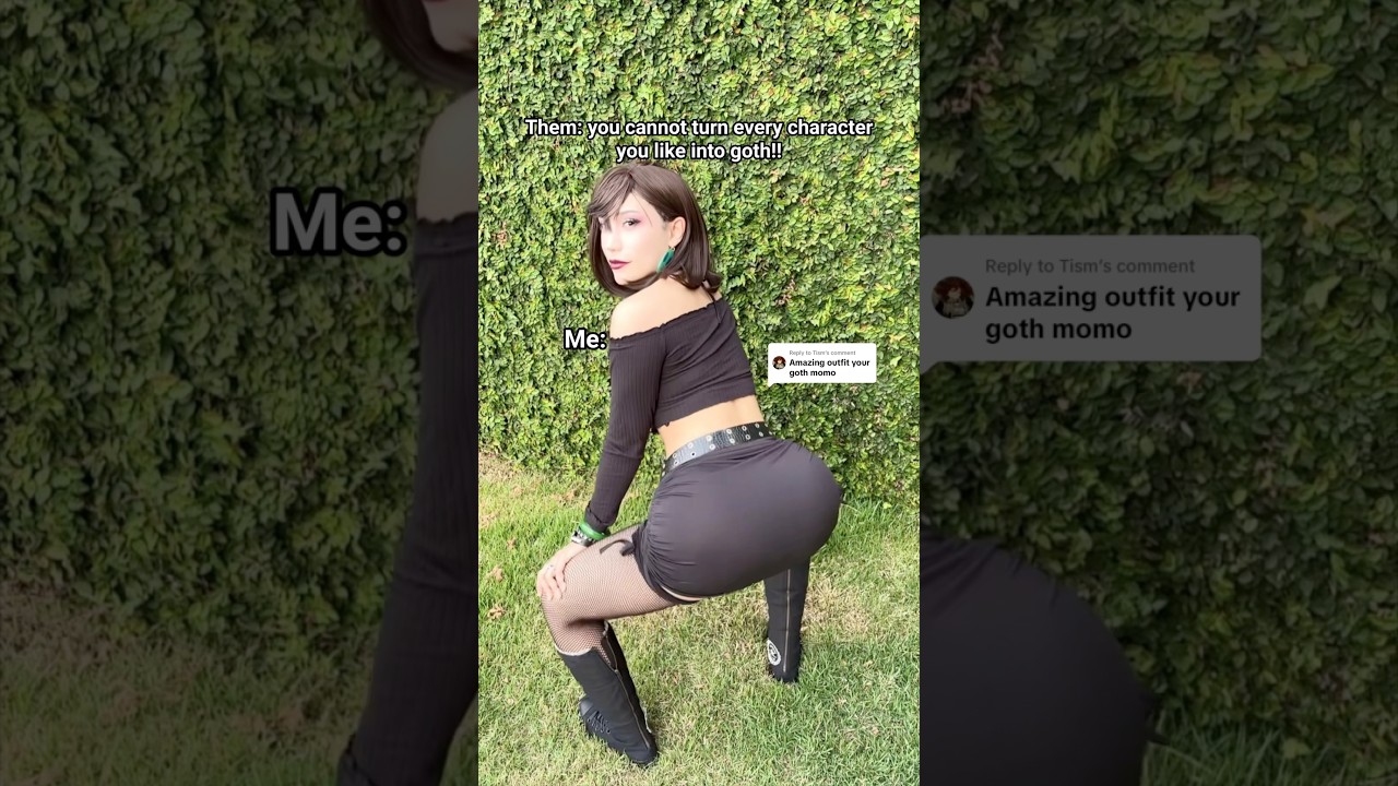 Goth Momo is canon now 🥵🖤 #anime #cosplay #cosplayer #dandadan #animegirl