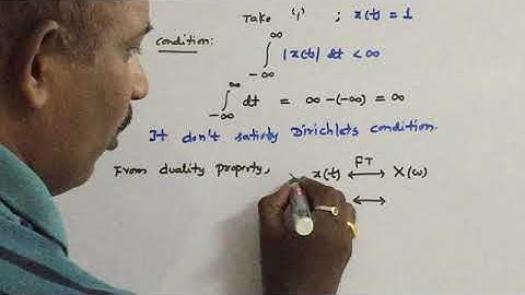 Signals & Systems - Fourier Transform of standard signals (part-1) - UNIT II