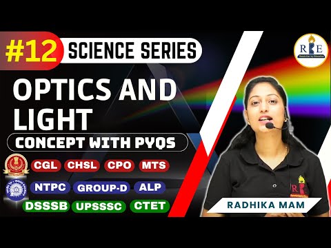 Optics and light | Science Series | Part-12 | Brief Concept with PYQs | SSC | RRB |  Radhika Mam