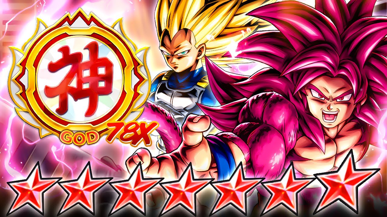 (Dragon Ball Legends) LF DAIMA SSJ4 GOKU AND SSJ3 VEGETA DOMINATE GOD RANK PVP FOR GOD RANK #78!