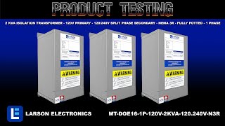 2 kVA Isolation Transformer - 120V Primary - 120/240V Split Phase Secondary - NEMA 3R