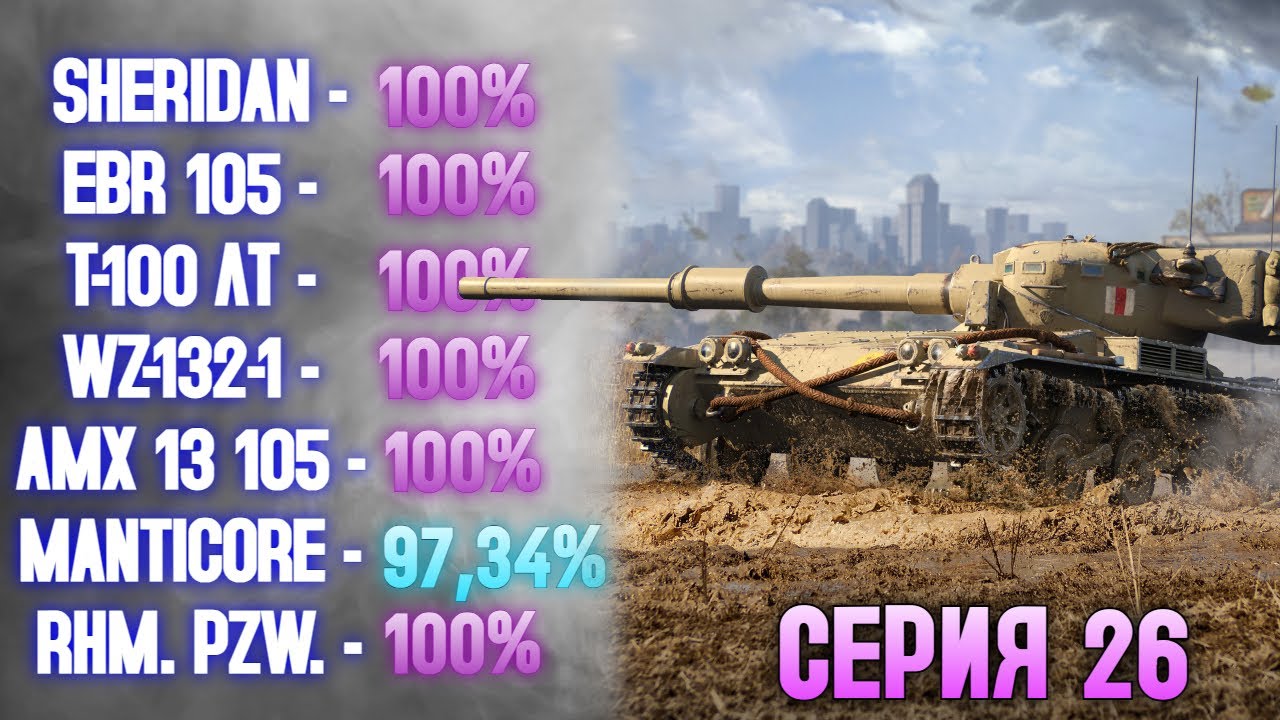 100% НА ВСЕХ ЛТ 10 УРОВНЯ: СЕРИЯ 26 - MANTICORE (97,34%) ✱ 21.10.25