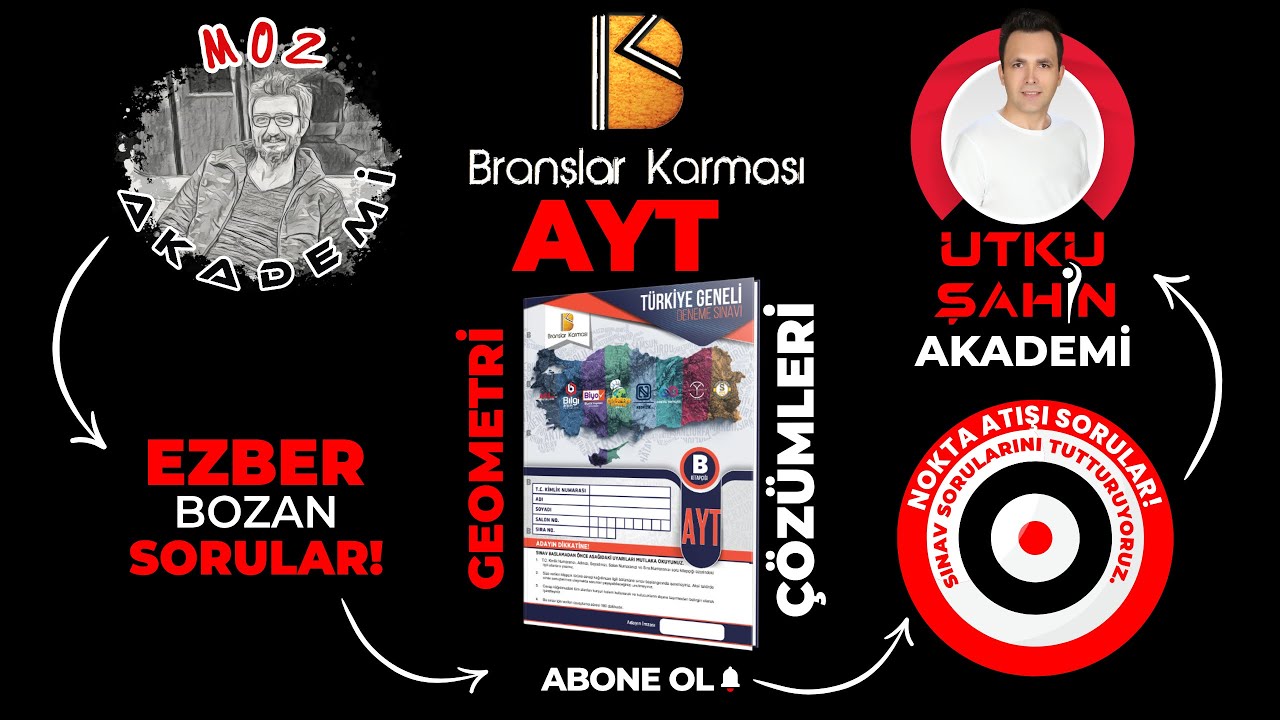 BRANŞLAR  KARMASI TG  AYT GEOMETRİ SORU ÇÖZÜMLERİ (TYT GEOMETRİ ÇÖZÜMLERİ UTKU ŞAHİN AKADEMİ'DE.)