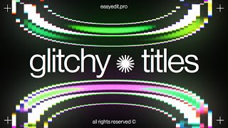 Pixel Glitch Titles - Typography & Intro Template for After Effects
