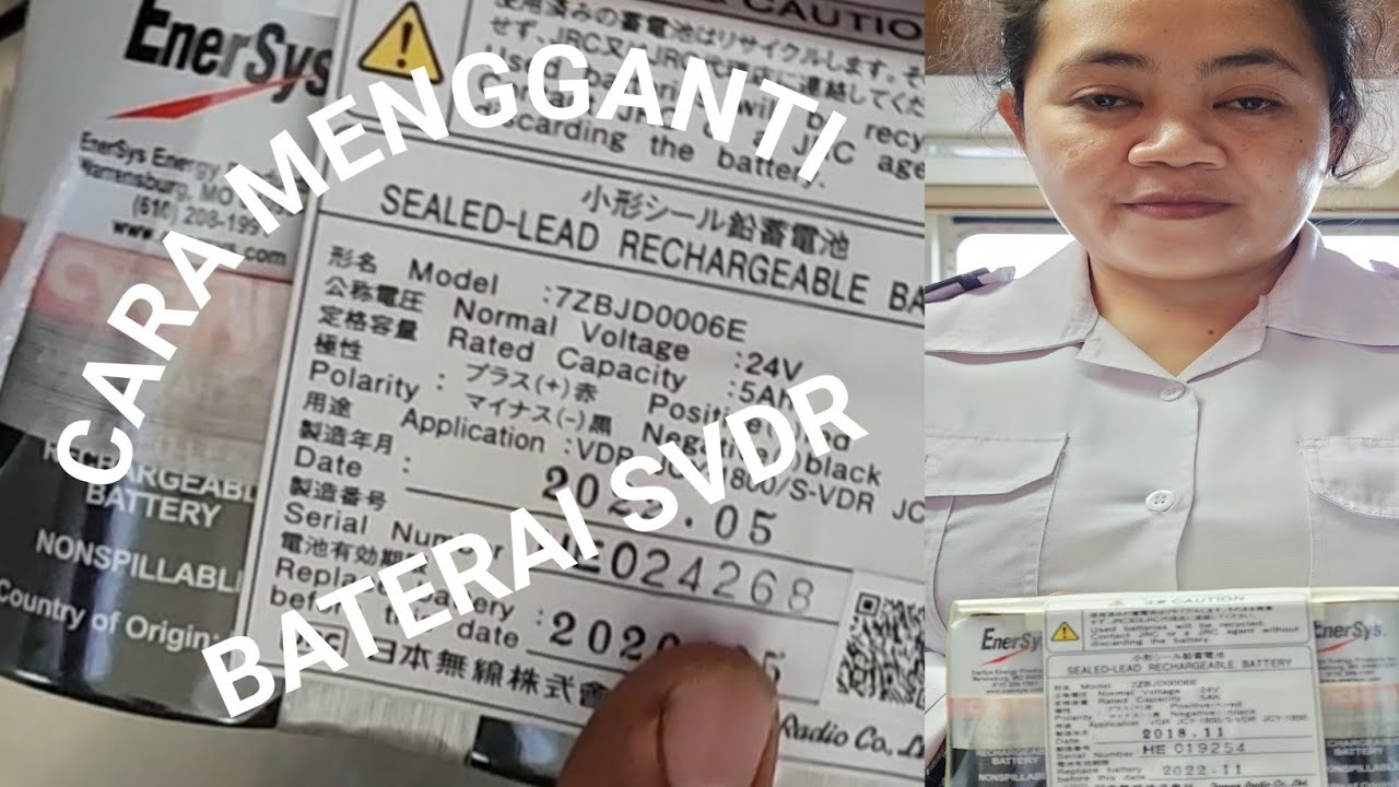 CARA MENGGANTI BATTERY SVDR TYPE JRC JCY-1850, BATTERY MODEL 7ZBJD0006E