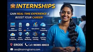 🔥 Internship Training in Erode | Training Trains 🔥#reviews
