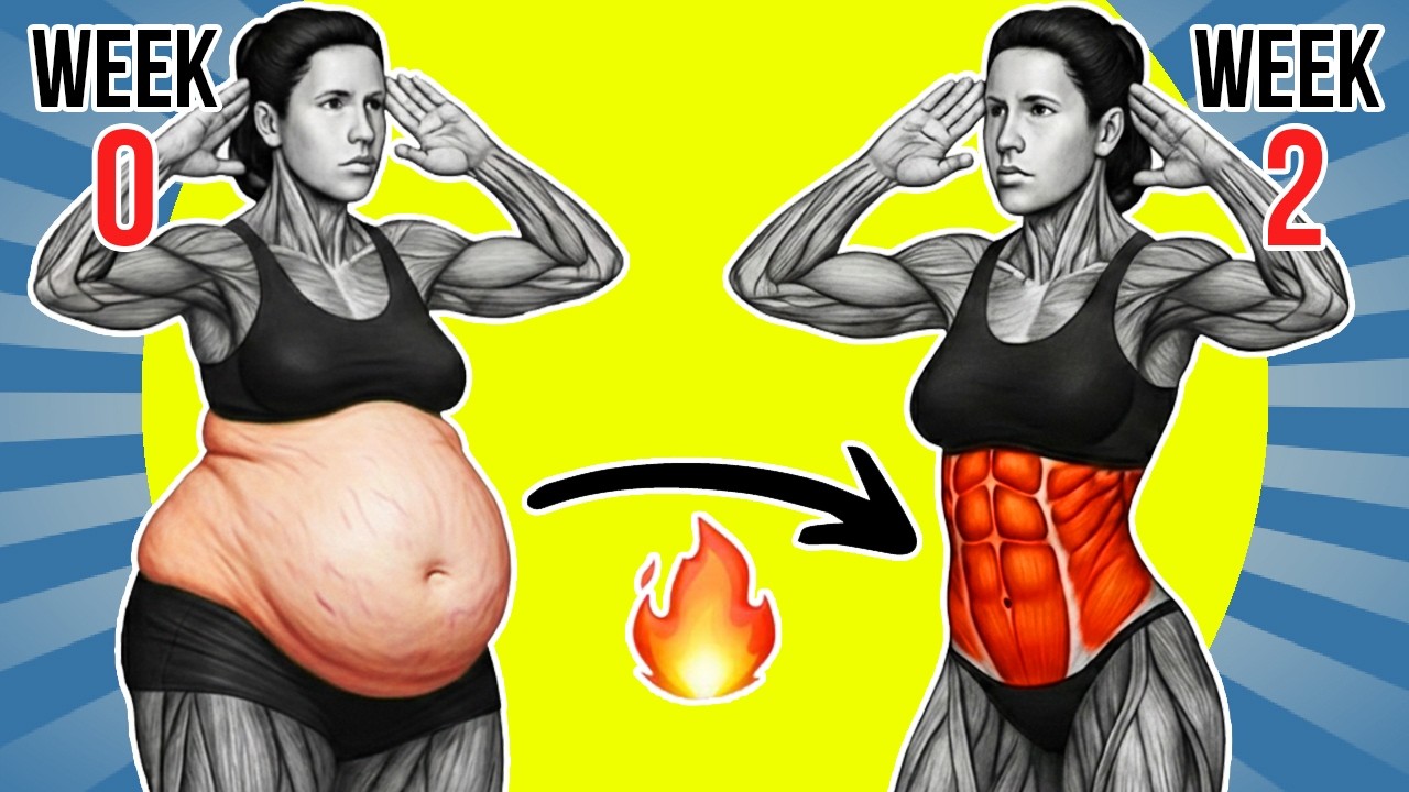 🔥 Тренировка для пресса стоя, чтобы быстро избавиться от жира в нижней части живота (без скручива...