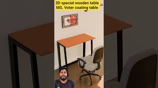 3D Wooden Table Design 😱 | Smart Space Saving Furniture Idea #short #woodenbench
