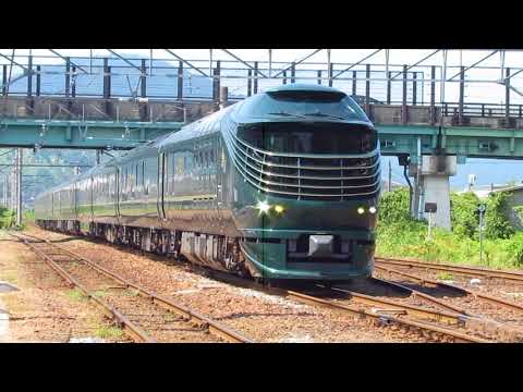 2018.8.4  山陰コース下りの後　返却回送で豊岡駅に入るトワイライトエクスプレス瑞風