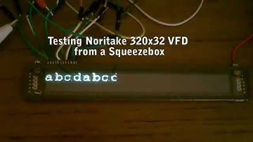Testing Noritake 320x32 VFD from a Squeezebox