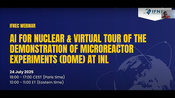 AI for Nuclear & Virtual Tour of the Demonstration of Microreactor Experiments (DOME) at INL