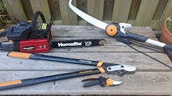 Trimming Trees with Fiskars Pruning Tools and a Homelite Chainsaw