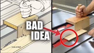 Bad Push Stick Design Almost Caused a Table Saw Kickback!