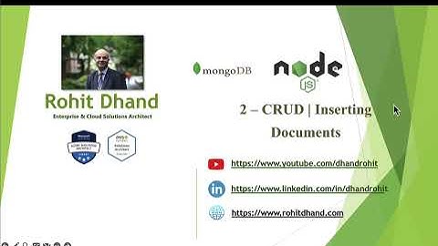 Nodejs MongoDB  - 2. CRUD Using Insert command