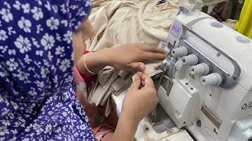 Side Join by Overlock Machine | 4 thread Overlock Machine| Garments sewing work | Tshirt side join