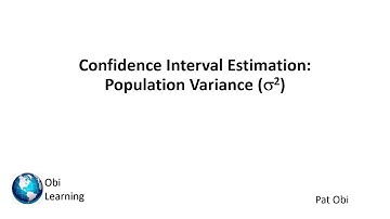 Confidence Interval - Variance