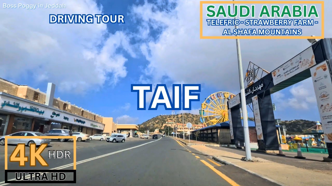 [4K] HDR Amazing Scenic Morning Drive in Taif, Saudi Arabia