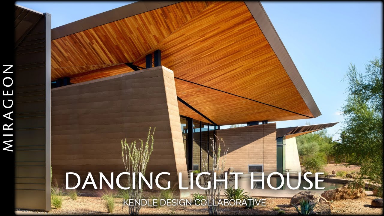 Dramatic Pointed Roofs Crown This Rammed Earth Home | Dancing Light House