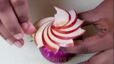 Cách cắt táo đẹp và điện giản/| How to make apple beautiful and simple #NiceCreativeCorner