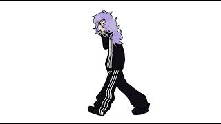 Walking cycle test animation