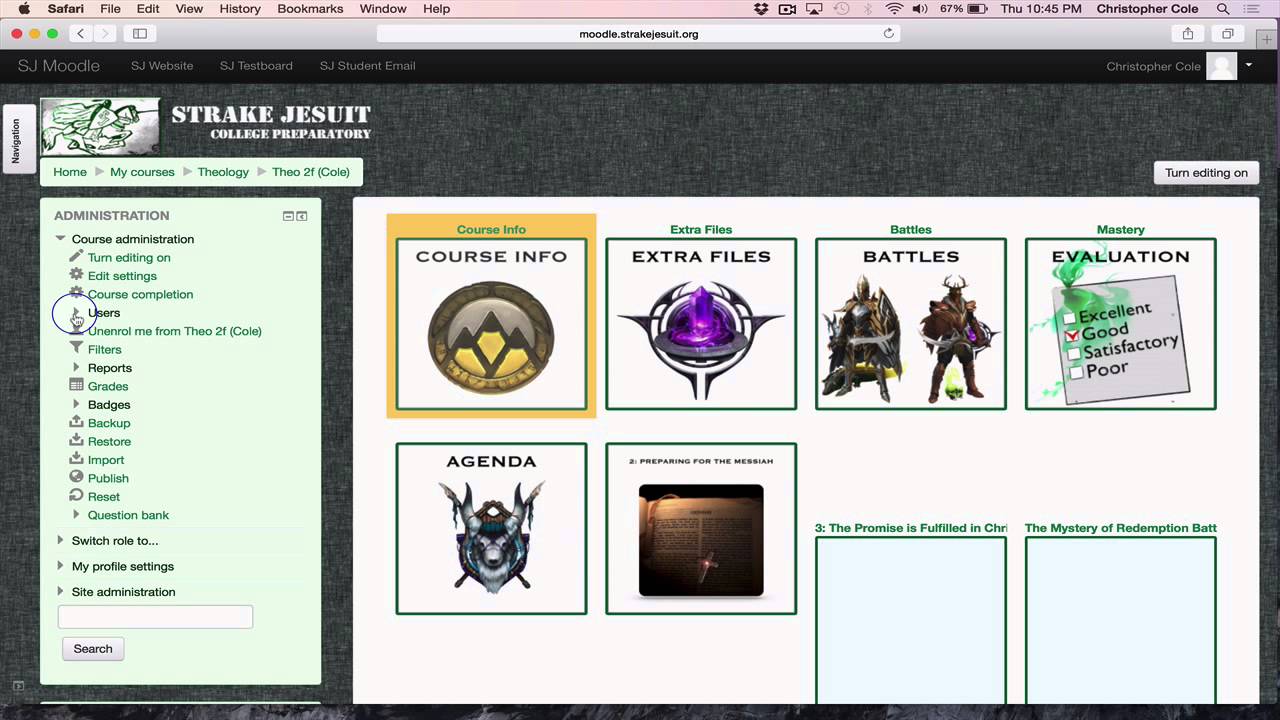 Moodle Tutorial: Manual Enrollment