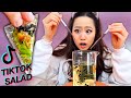 Making IMPOSSIBLE Edible Salad Bag + Fake Caviar From TikTok *Couples Cooking Challenge but science