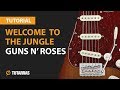 Como tocar Welcome to the Jungle - Guns N' Roses en Guitarra electrica CLASE TUTORIAL COMPLETA