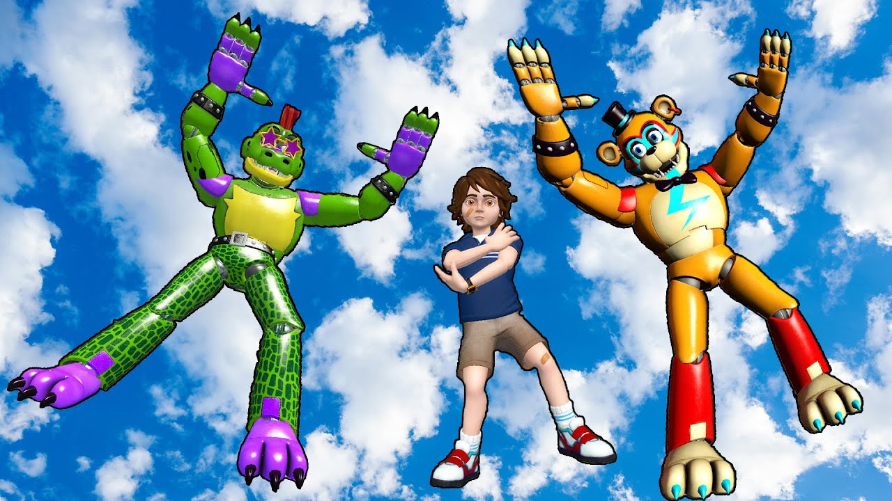 FNAF Security Breach Ragdolls Jumps and Falls [GMOD] - Episode 2