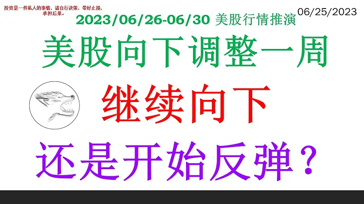 美股向下調整一周 繼續向下 還是開始反彈？ - 天天要聞
