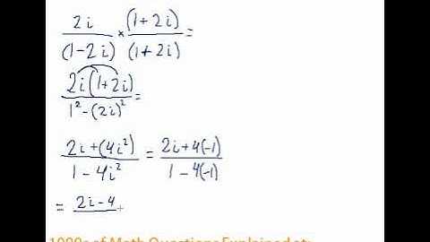 Complex Numbers - Rationalizing #5-6