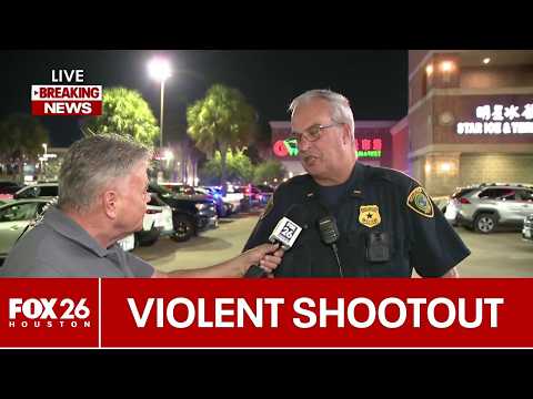 Houston shootout injures security guard, suspect