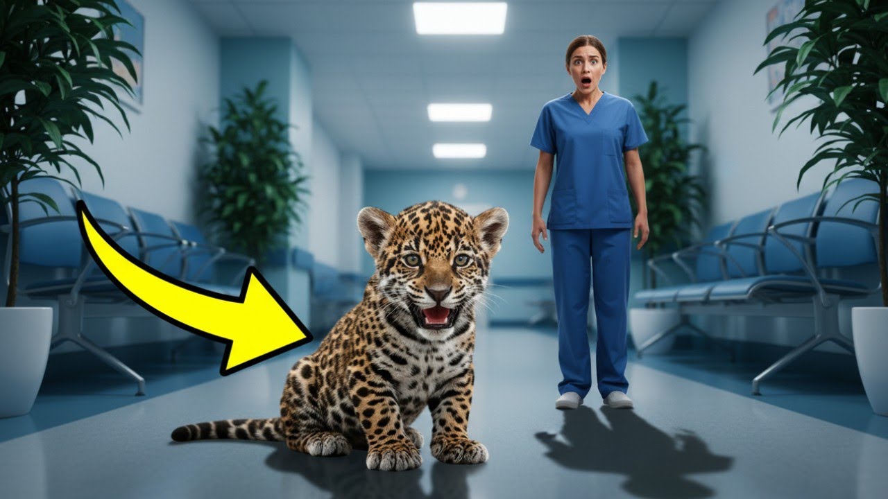 Замерзший детеныш ягуара пришел в больницу и умолял медсестру о помощи.