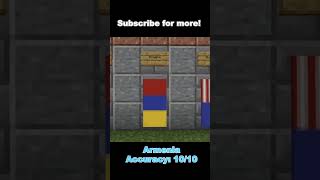 Country Flags in Minecraft (Part 2)🌎🏳️ #shorts #minecraft #flags
