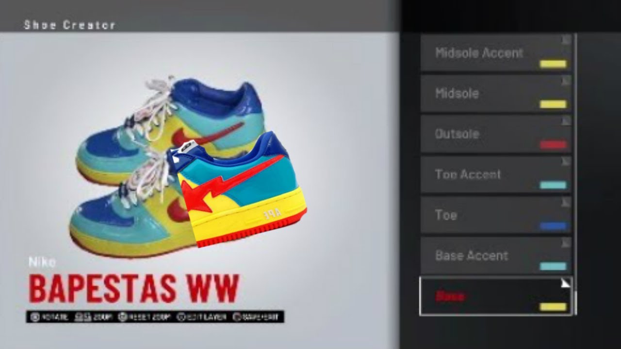 NBA 2K19 Shoe Creator &quot;Bape Sta Wonder Woman&quot; YouTube