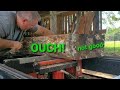This Water Oak log had a nasty surprise for my Timberking sawmill