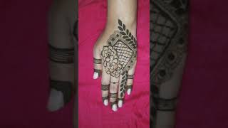 New Back Hand Simple Flower Mehndi Design|Latest Arabic Mehndi Design 2021|gulf leaf Henna #shorts