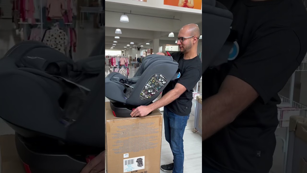 Cadeira Galzerano 0 a 36kg com ISOFIX, 8 ajustes de encosto, assento giratório e tecido lavável.