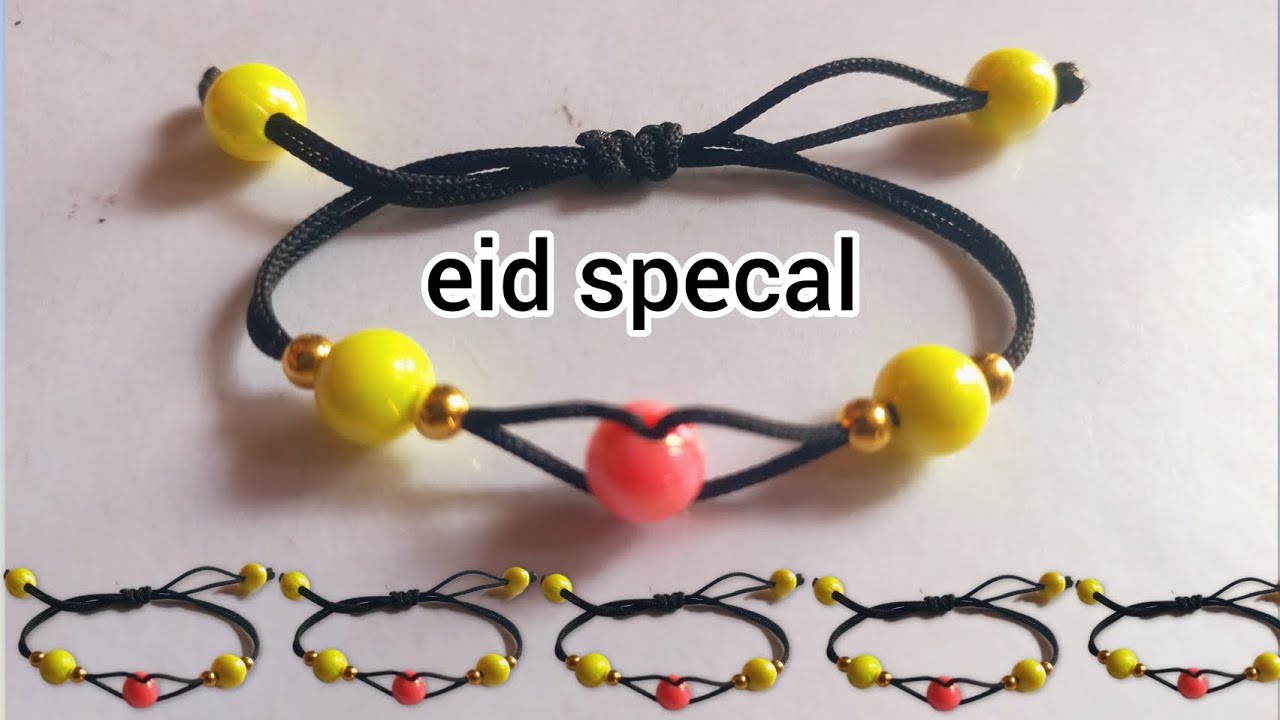 easy bracelet making for black thread for girls
