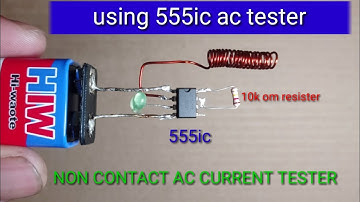 AC current detector using 555timer ic/ac tester