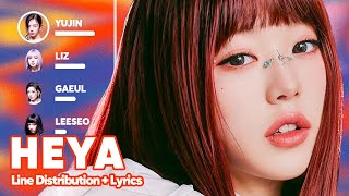 IVE - HEYA (Line Distribution + Lyrics Karaoke) PATREON REQUESTED