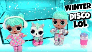 LOL Surprise WINTER Disco Holiday Chalet House + Snow Bus Family - Video (Cookie Swirl C)