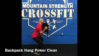Backpack Hang Power Clean
