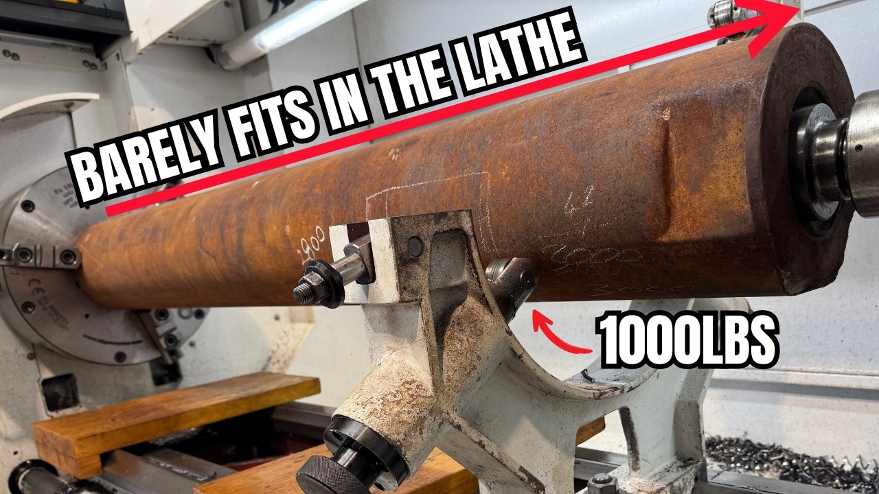 Использование токарного станка для обработки 1000-фунтового бурового переводника