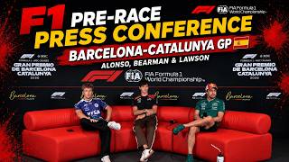 F1 Pre-Race Press Conference | Barcelona-Catalunya GP 2026 | Alonso, Bearman &amp; Lawson