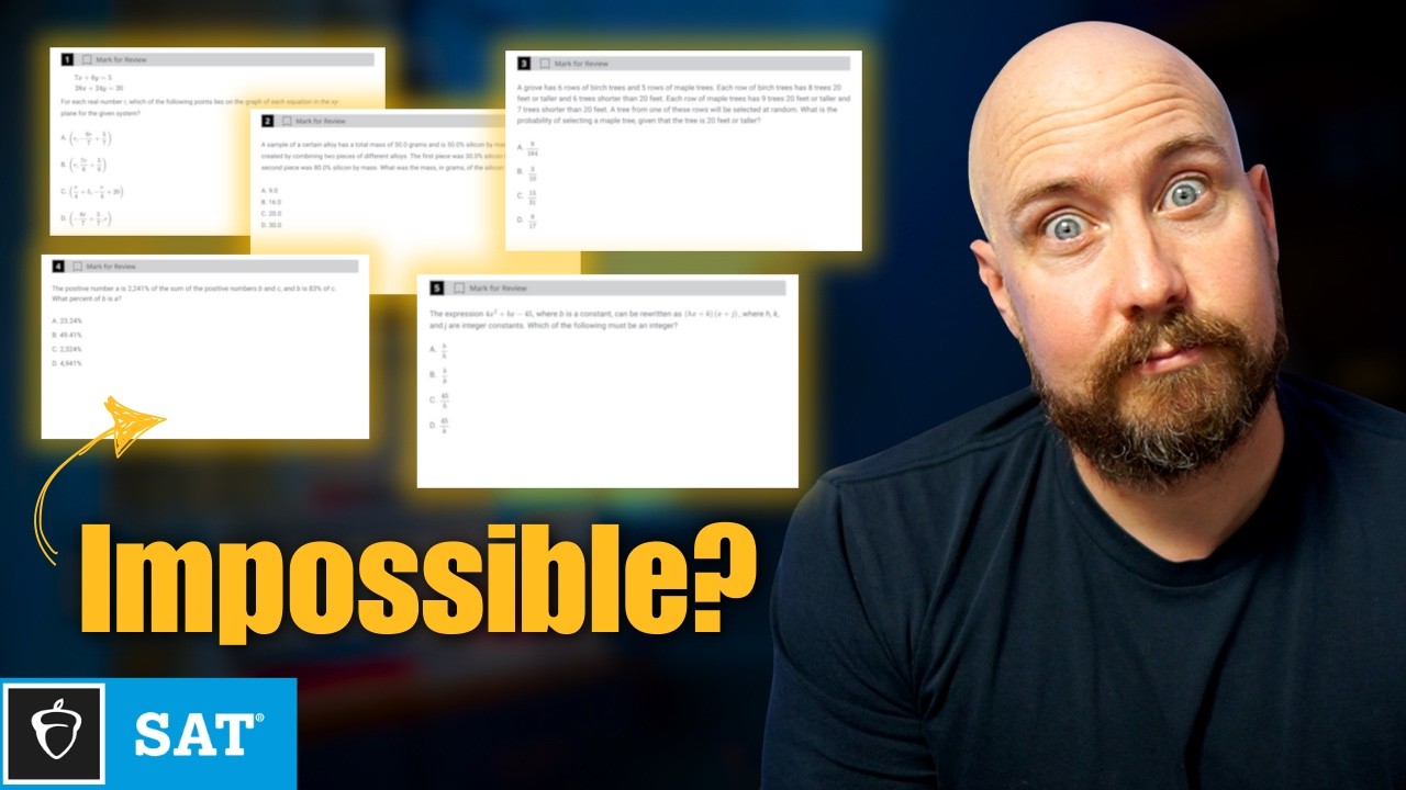 5 SAT Math Questions Students CAN'T SOLVE