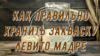 КАК ХРАНИТЬ ЗАКВАСКУ ЛЕВИТО МАДРЕ ПРИ КОМНАТНОЙ ТЕМПЕРАТУРЕ, В ХОЛОДИЛЬНИКЕ, ИЗ СОЛЬЮ