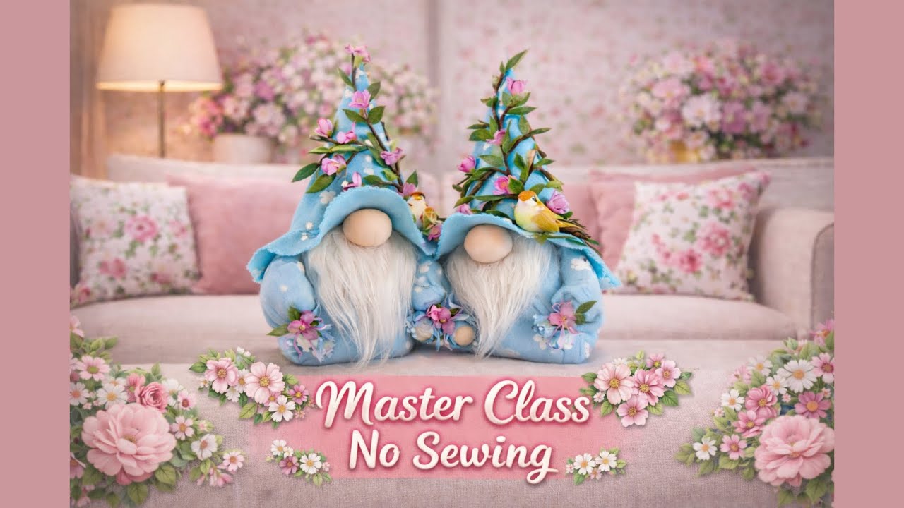 Scandinavian gnome no sewing• Original hat decor•Light Gnome•Felt•DIY