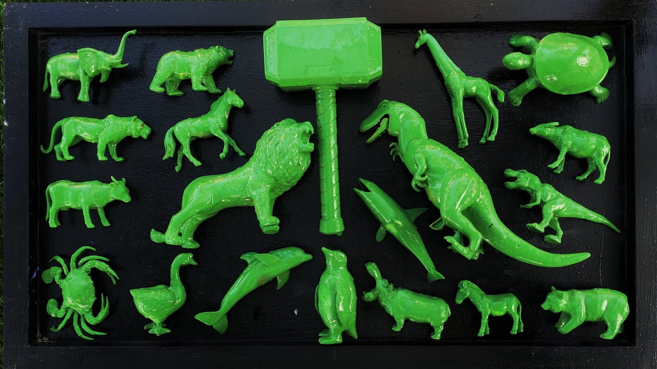 MEMBERSIHKAN MAINAN HEWAN YANG BERLUMPUR 😱‼️ Singa | Harimau | T.REX | Hiu | Jerapah | Pinguin | DLL