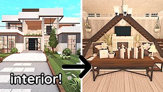 Decorating My Modern Villa Bloxburg House! Interior Build *Part 2*