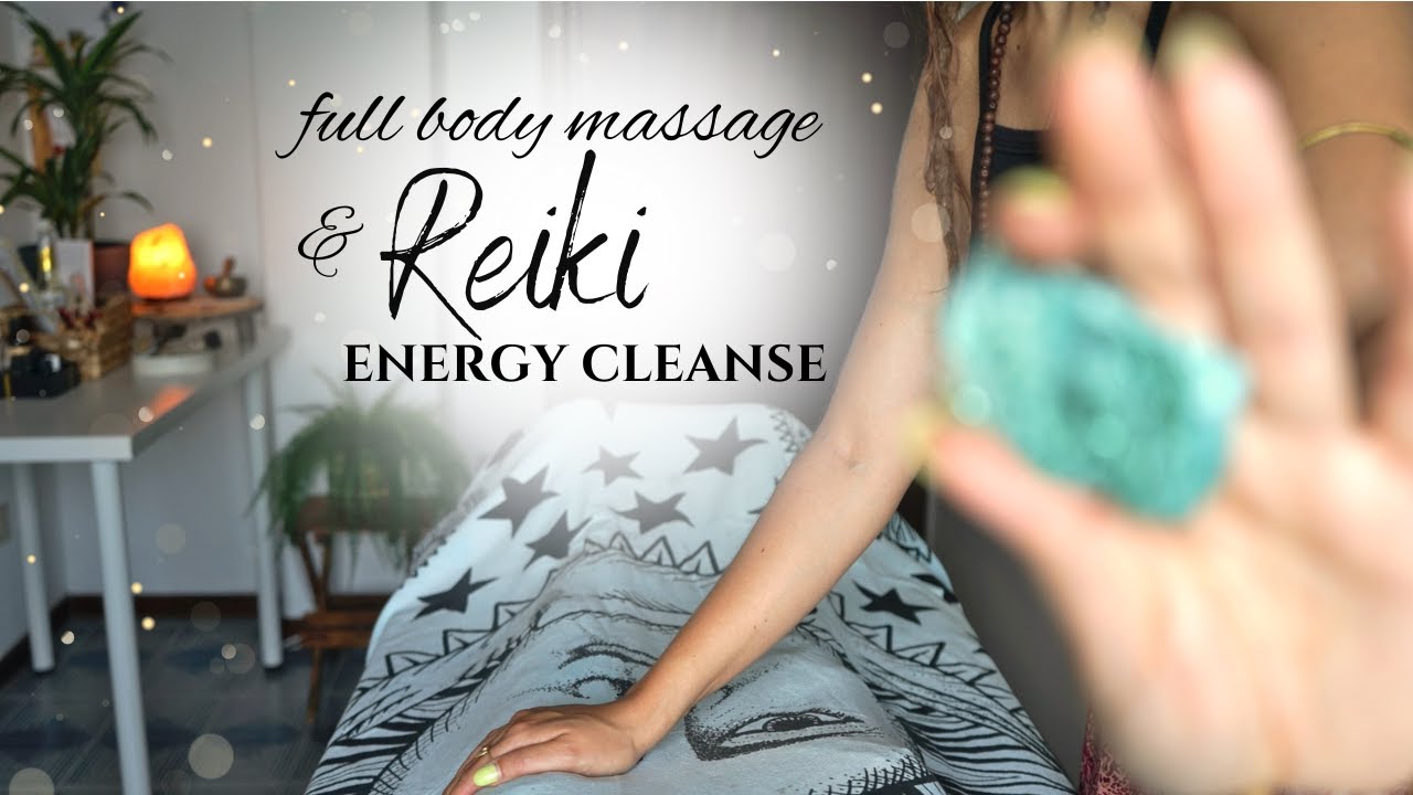 Reiki ASMR ~ Full Body & Face Massage + Energy Cleanse | Hand Movements, Layered Sounds (No Talking)